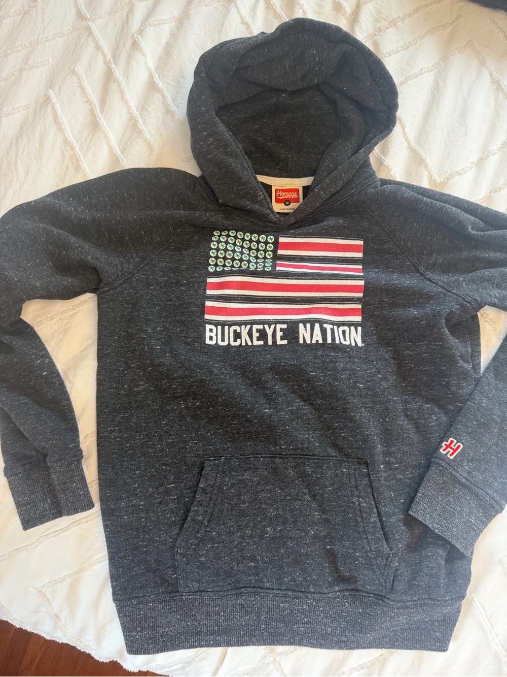 HOMAGE Kids Ohio State Buckeye Nation Hoodie Sweatshirt Excellent condition